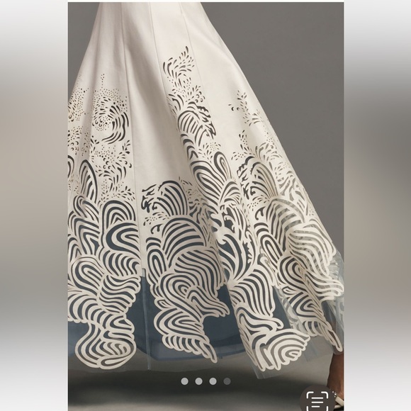 Anthropologie NWT Geisha Designs Cutwork A-Line Maxi Dress size L. - Picture 5 of 15